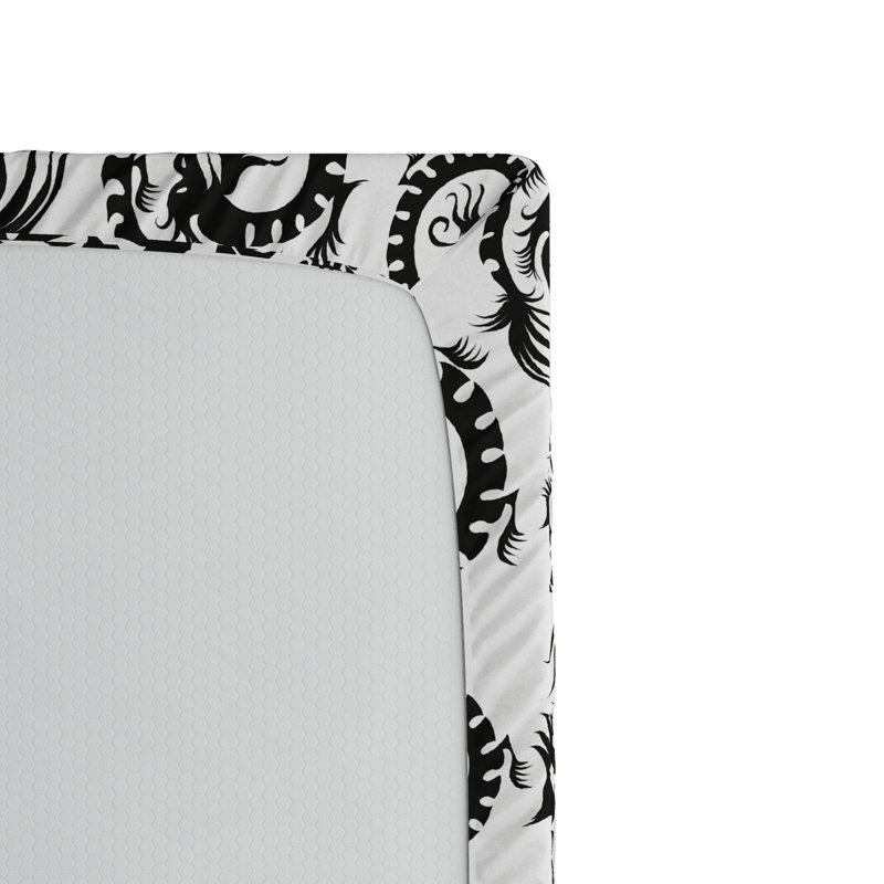 Dragon Microfiber Patterned Fitted Sheet, Full/Double Fitted Sheet