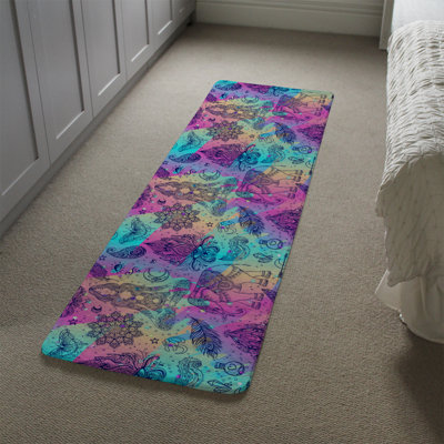 Laverriere Runner 68 cm x 235 cm Animal Print and Chevron Shaggy Area Rug