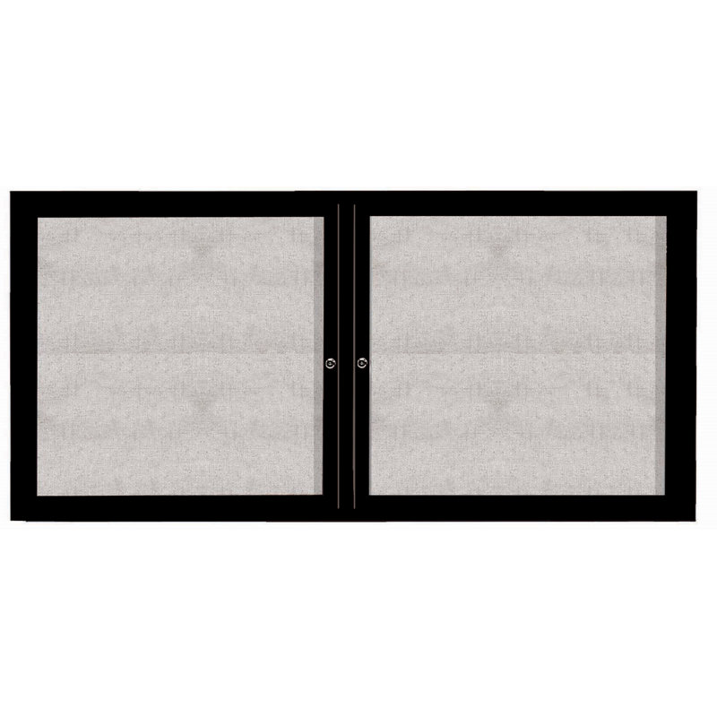 Tableau d'affichage mural extérieur pour l'extérieur, Noir, Deux, H 36 po x l 72 po
