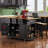 53inch Large Kitchen Island with Drop Leaf,Power Outlet,Door Internal Storage Rack,Rolling Kitchen Cart on 5 Wheels with 5 Open Side Racks for Kitchen(Two Packages)(Stools not included)-128970507-128970511