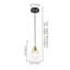 1-Light Dimmable Modern Industrial Bell Clear Ripple Glass Pendant-699009798-699009796
