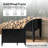 Leominster Transitional Modern 47"W 3-Door Arched Design Sideboard with Adjustable Shelves and Solid Wood Columns-1321198366