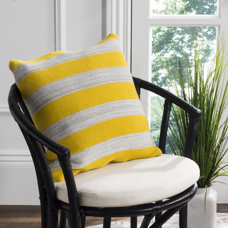 Aubray Striped Cotton Throw Pillow