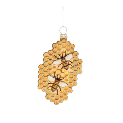 Bee and Honeycomb Ornament