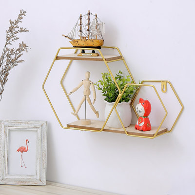 Chumbley 2 -Piece Hexagon Tiered Shelf