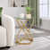 Jefre Tempered Glass Top End Table