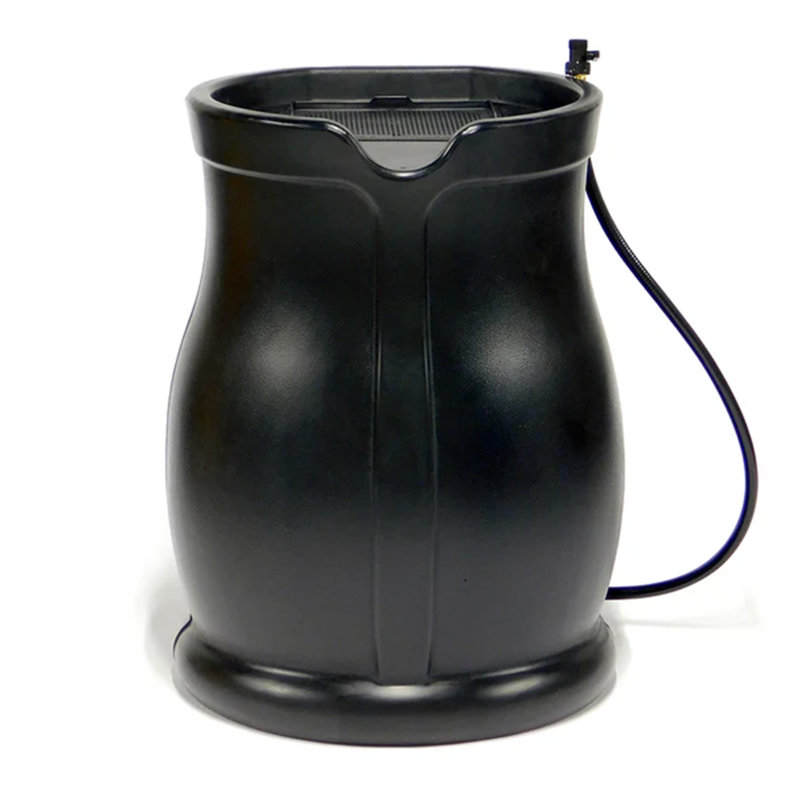 FCMP baril d'eau de pluie d'extérieur Catalina 45 gallons FCMP, granit, Black, 1