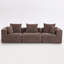 Canapé modulaire surdimensionné à assise profonde, canapé modulaire entièrement en mousse 3 pièces en tissu texturé doux, assemblage sans outil, profil bas convenant aux appartements, brun de 111 po x 37 po x 23,6 po-305372284