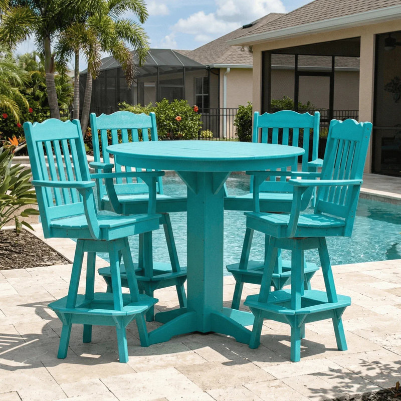  Ensemble de bar en poly avec table ronde 5 pièces York, Aruba, Aruba