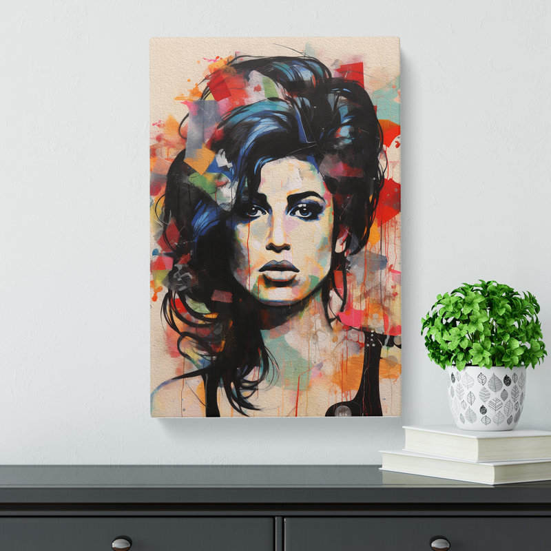 Amy Winehouse Constructivism - Wrapped Canvas, 50cm H x 35cm W x 3cm D