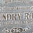 Gray Metal Sign Laundry Room Wall Decor with Brown Wood Hanger