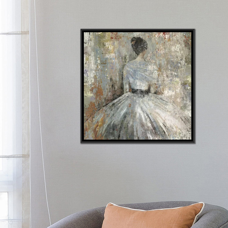«In Waiting», reproduction sur toile, H 26 po x l 26 po x P 1,5 po, Toile avec cadre noir, Pas de tapis