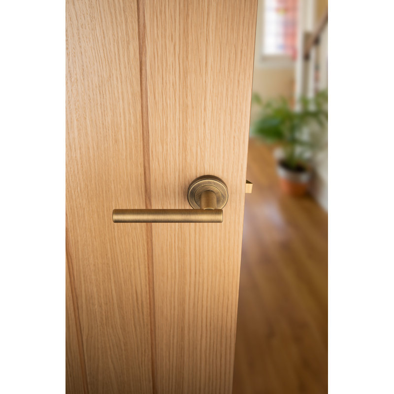 Valarie Latch Door Handle, Antique Brass