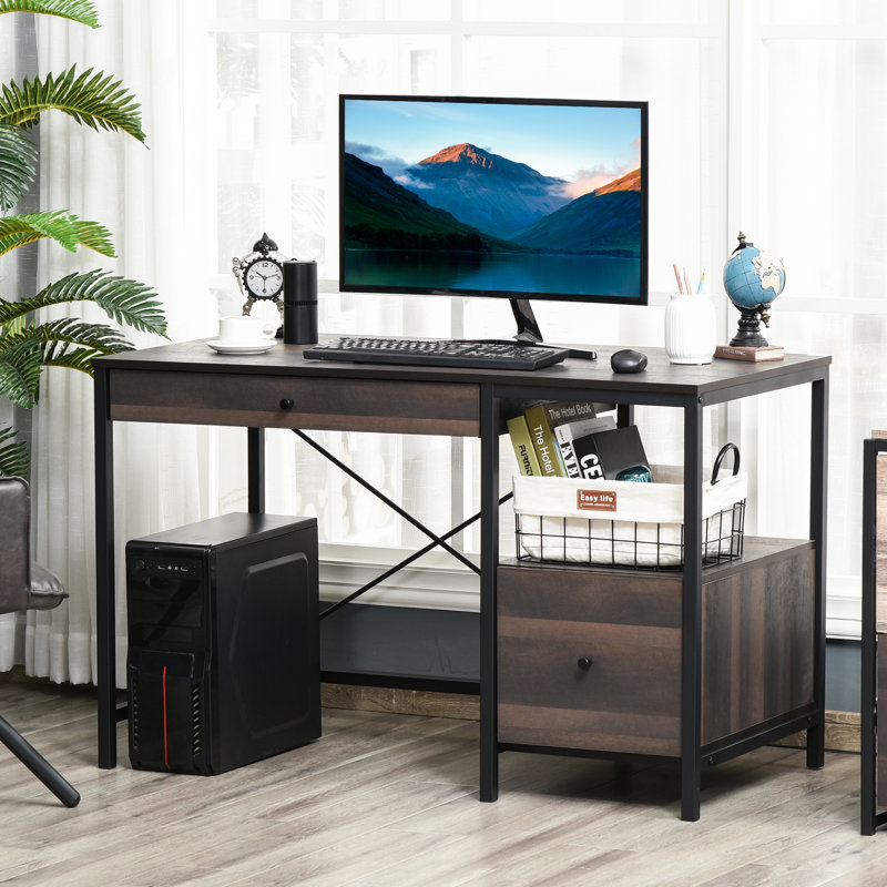 Metal Base Computer Desk
