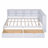 Full Size Daybed, Wooden  With 2 Drawers, Daybed With Storage Shelf And USB Charging Ports-3297897-3297898