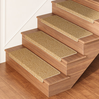 Linen Non-Slip 14 Pack Stair Treads - Cushioned Soft Protection for Stairs