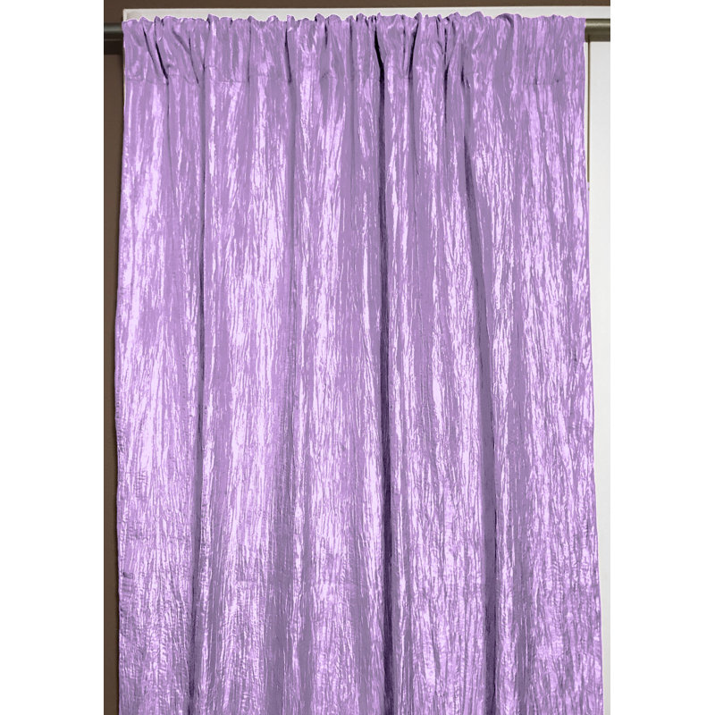 Panneau de rideau simple semi-diaphane avec passe-tringle Gyle, L 54 po x L 96 po, Lavande