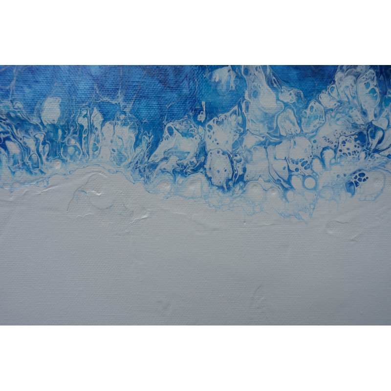 'Cascading Surf' - Wrapped Canvas Painting Print