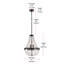 Luminaire suspendu unique en forme de larme à 5 lumières avec accents de cristal Priyank-1274553557