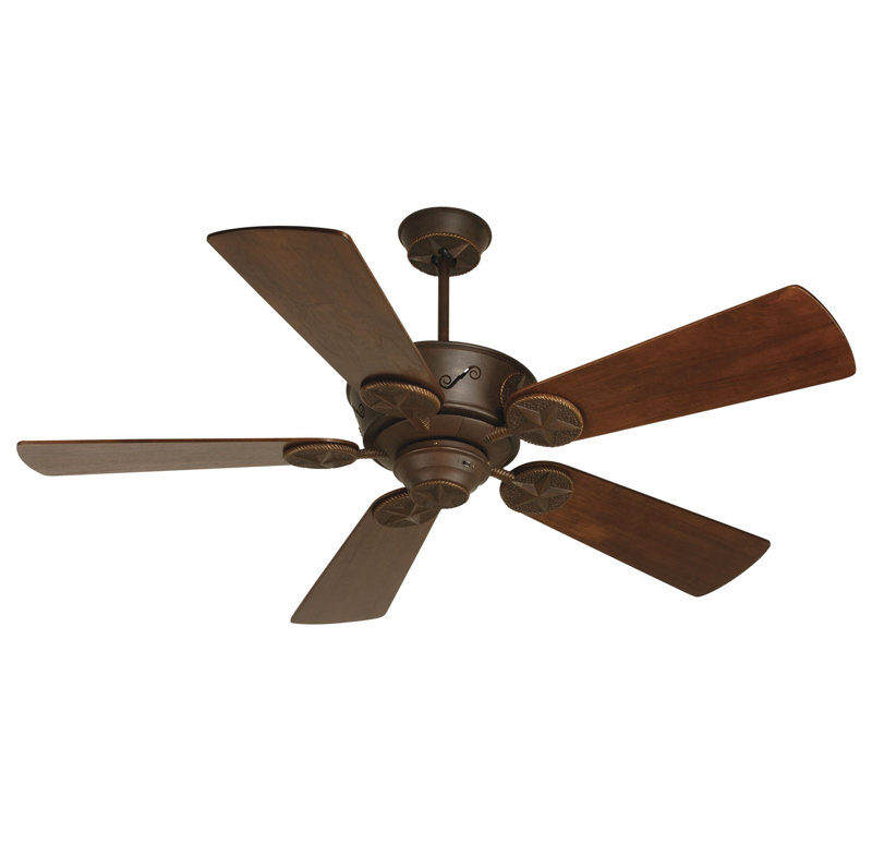 Osmond 54'' Ceiling Fan, Aged Bronze with Walnut Blades