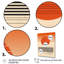 «Minimal Geometric Orange Bold Sunset I», reproduction d'art sur toile-474804900-474804907