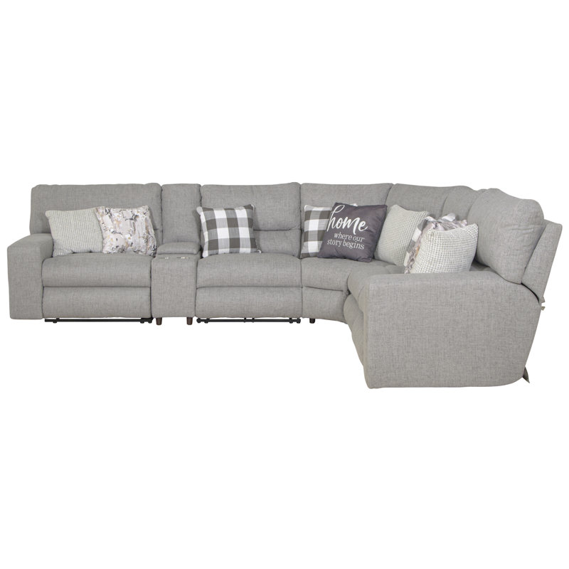 Canapé modulaire inclinable 6 pièces Baylei Ladson, Électrique