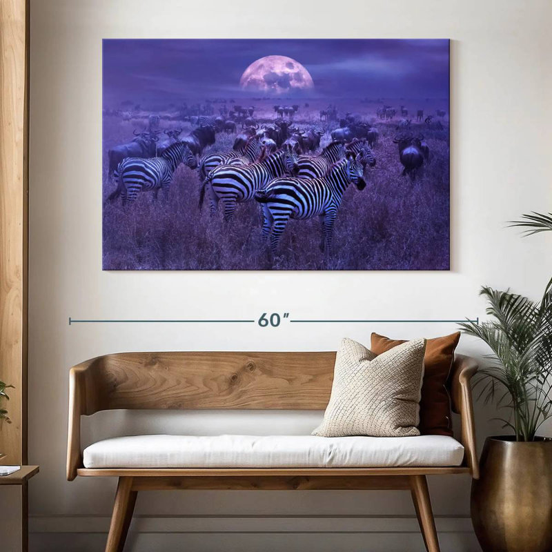 Brampt Lunar Zebras, 34" H x 51" W