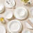 16-Piece Bone China Dinnerware Set for 4, Lightweight Round Plates and Bowls Sets