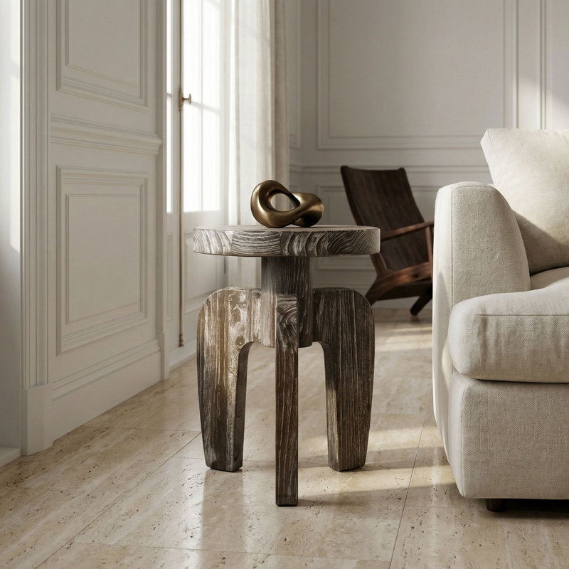 New Solid Wood End Table