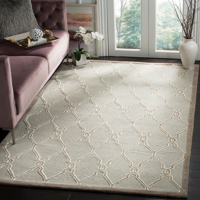 Albatross Geometric Wool Hand Woven Area Rug, Rectangle 152 x 244 cm