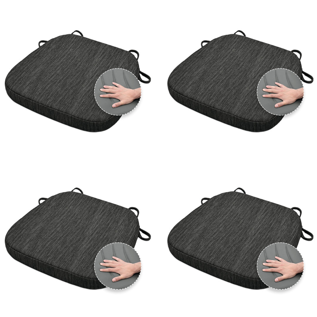 Indoor Patented Rayon from Bamboo Charcoal Memory Foam Chair Cushion (Set of 4) Ebern Designs Cushion