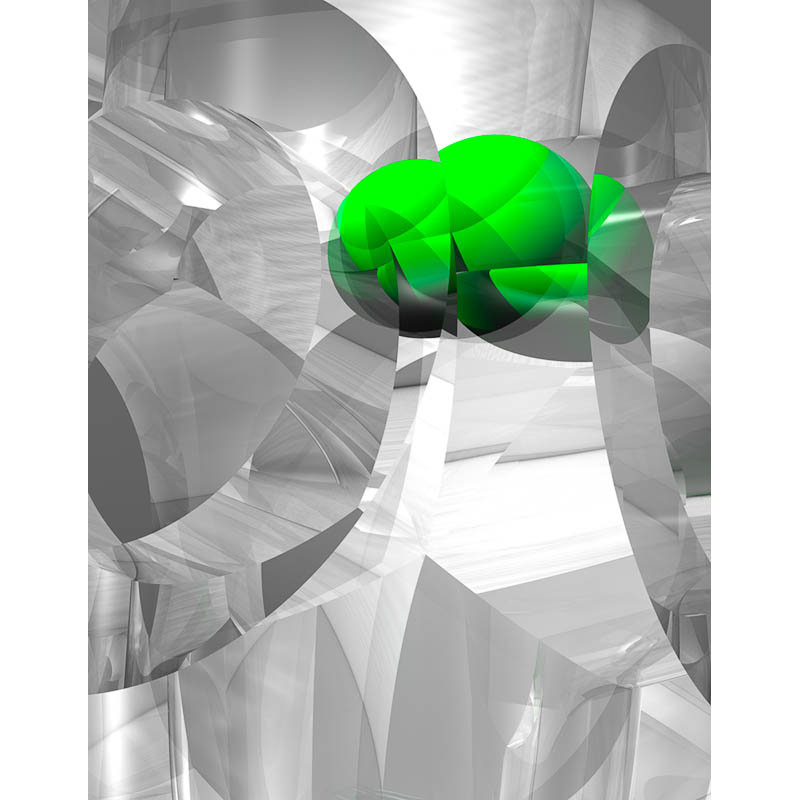 « eclated green » par scott j. menaul, impression sur toile tendue, H 24 po x l 16 po
