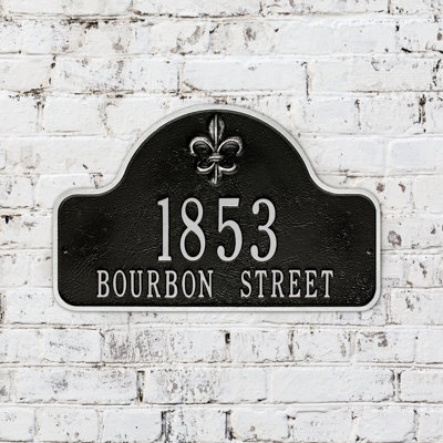 Fleur de Lis Address Plaque