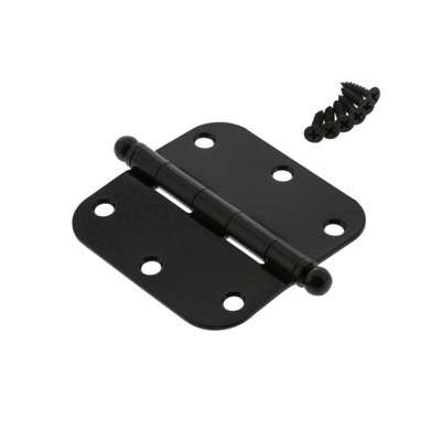 Ageless Iron 3.5" Residential Duty Ball Tip Hinge With 5/8" Radius Corners