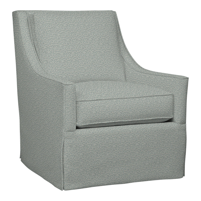 Fauteuil pivotant Fairmount, Eau Tuck, Blanc satiné