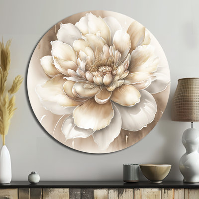 Cheyney - Floral Round Metal Art