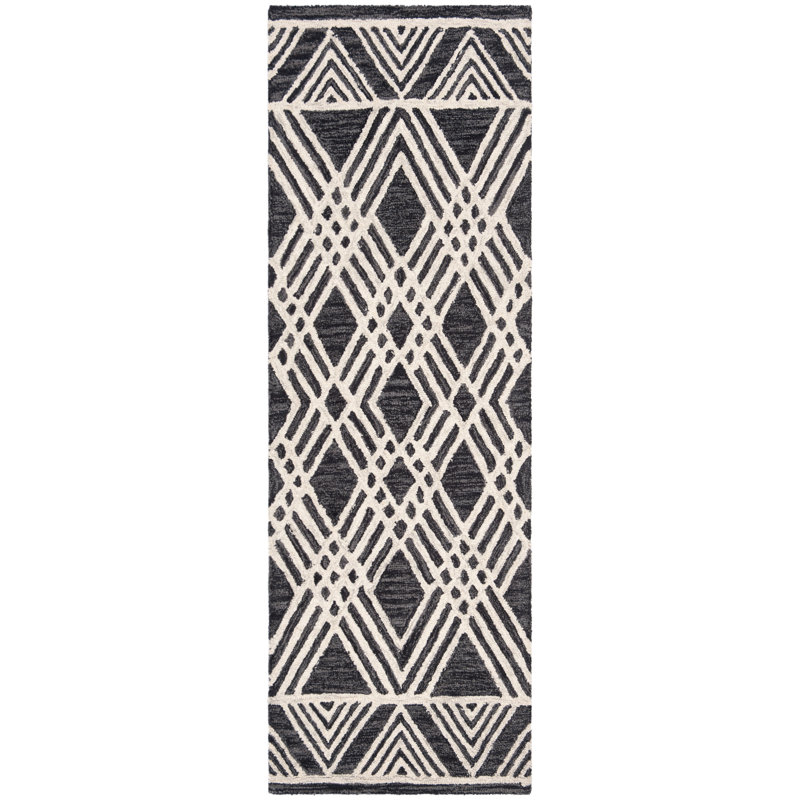 Vedika Hand Tufted Wool Southwestern Rug, Runner 2'6" x 9'