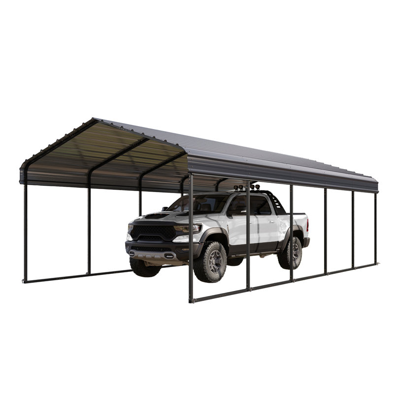 12 X 25ft Galvanized Steel Carport Heavy Duty - All-Weather Shelter for Cars, Trucks, RV, Snow & UV Protection