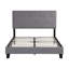 Base de lit tapissier grand format avec tête de lit en lin capitonné, aucun sommier requis, support à lattes de bois, assemblage facile-826540680-826540686