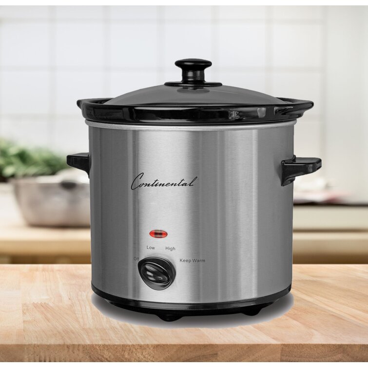 Continental Electric Slow Cooker 2Quartz, Removable Crock Dishwasher Safe  NIOB