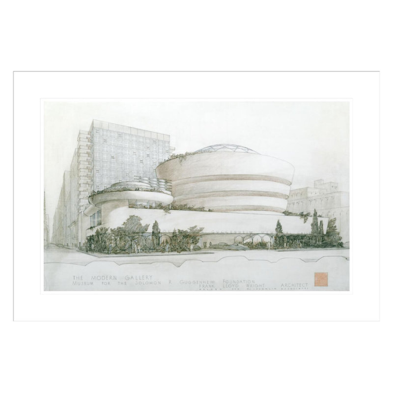 «Solomon R. Guggenheim Museum New York NY» par Frank Lloyd Wright, impression giclée encadrée, H 20,77 po x l 29,5 po