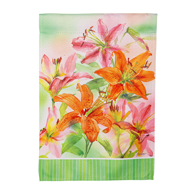 Drapeau de jardin en suède lys
