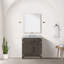 Meuble-lavabo simple avec plateau en marbre