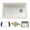 Inteos SILGRANIT 30" Single Bowl Reversible Undermount Workstation Kitchen Sink - White