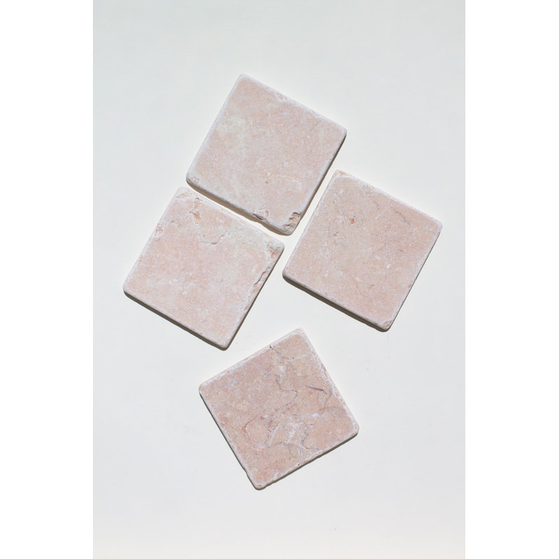 Ensemble de sous-verres en marbre, Pink