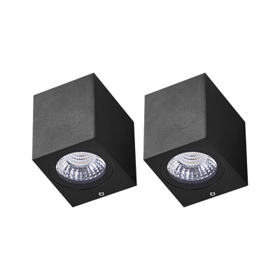 Sagie Satin Black 8cm H Integrated LED Outdoor Sconce