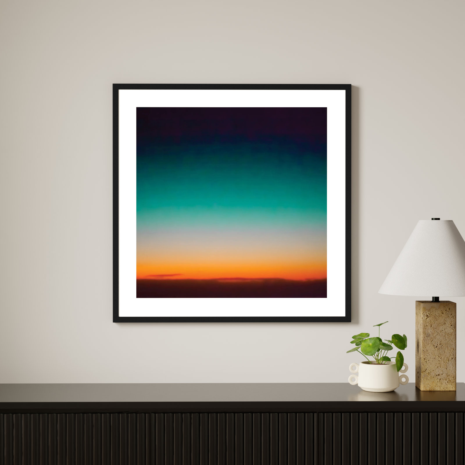 Sunrise Flying by Caroline Mint, Black, 41.25" H x 41.25" W x 0.88" D