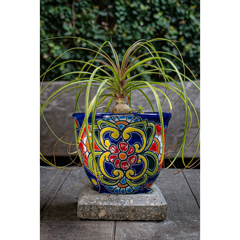 Handmade Ceramic Pot Planter, 7" H x 9" W x 9" D