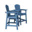 Ensemble de chaises Adirondack d'extérieur en PEHD Wolak avec plateau amovible-88582164