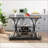 Bar Cart 3-Tier Industrial with Wheels, Bottle &amp; Wine Glass Storage | Iron | Kitchen